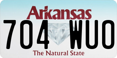 AR license plate 704WUO