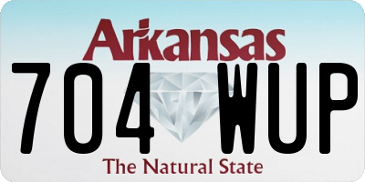 AR license plate 704WUP
