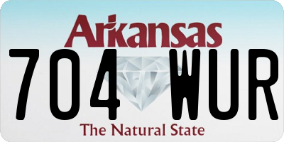 AR license plate 704WUR