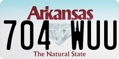 AR license plate 704WUU