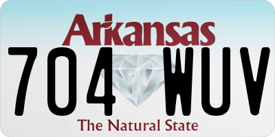AR license plate 704WUV