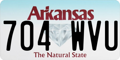 AR license plate 704WVU