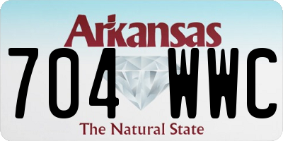 AR license plate 704WWC