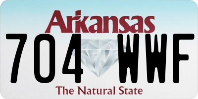 AR license plate 704WWF