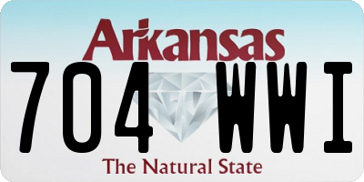 AR license plate 704WWI