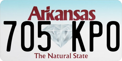 AR license plate 705KPO