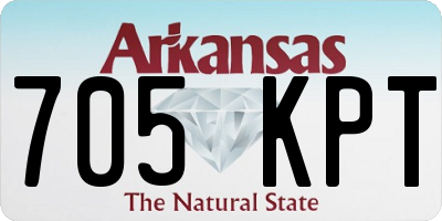 AR license plate 705KPT