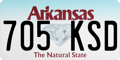 AR license plate 705KSD