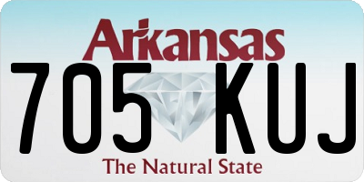 AR license plate 705KUJ