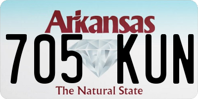 AR license plate 705KUN