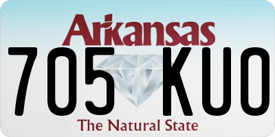 AR license plate 705KUO