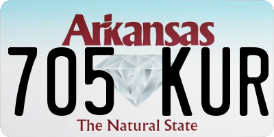 AR license plate 705KUR