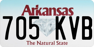 AR license plate 705KVB