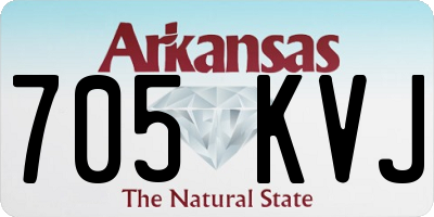 AR license plate 705KVJ