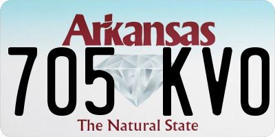 AR license plate 705KVO