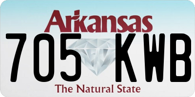 AR license plate 705KWB