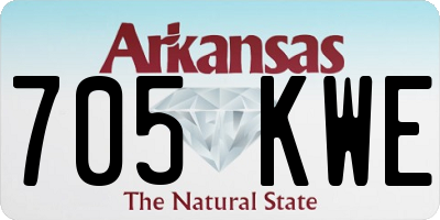 AR license plate 705KWE