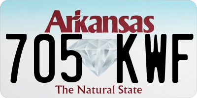AR license plate 705KWF