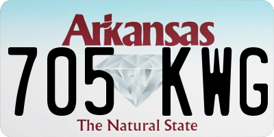 AR license plate 705KWG