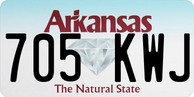 AR license plate 705KWJ