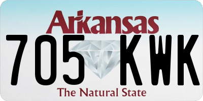 AR license plate 705KWK