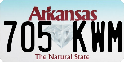 AR license plate 705KWM