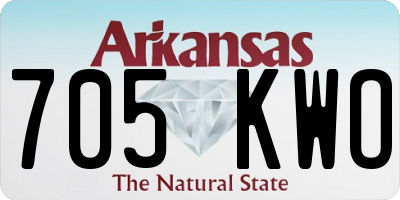 AR license plate 705KWO