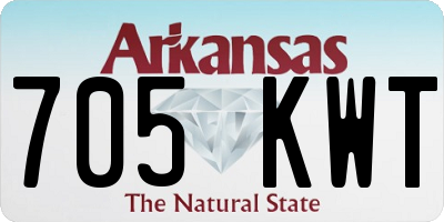 AR license plate 705KWT