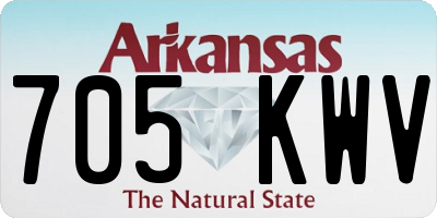 AR license plate 705KWV