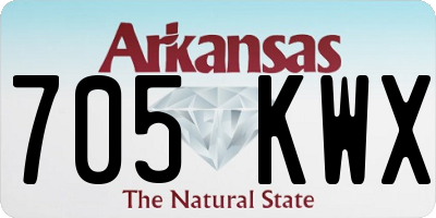 AR license plate 705KWX