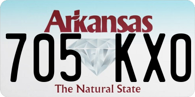 AR license plate 705KXO