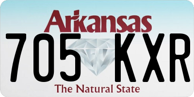 AR license plate 705KXR