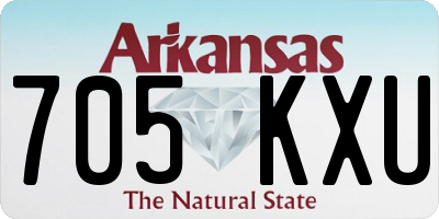 AR license plate 705KXU