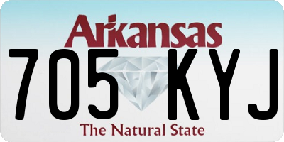 AR license plate 705KYJ