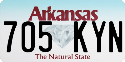 AR license plate 705KYN