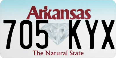 AR license plate 705KYX