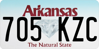 AR license plate 705KZC