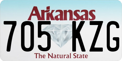 AR license plate 705KZG