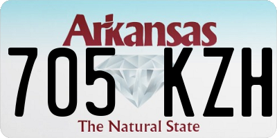 AR license plate 705KZH