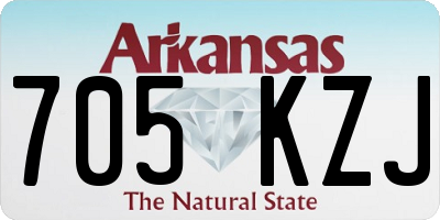 AR license plate 705KZJ