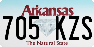 AR license plate 705KZS