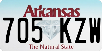 AR license plate 705KZW