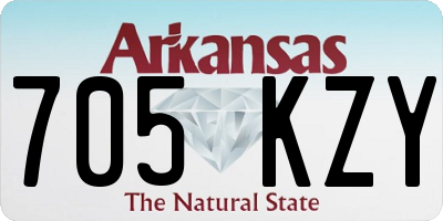 AR license plate 705KZY