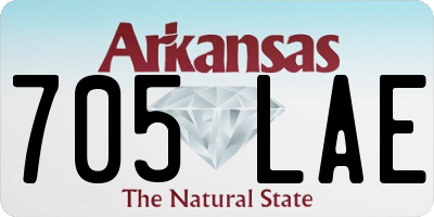 AR license plate 705LAE