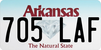 AR license plate 705LAF