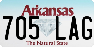 AR license plate 705LAG