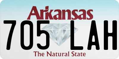 AR license plate 705LAH