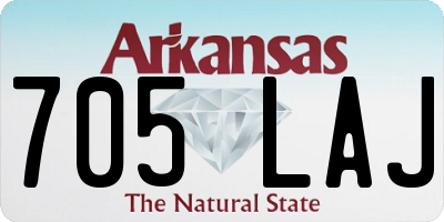 AR license plate 705LAJ