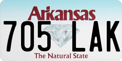 AR license plate 705LAK