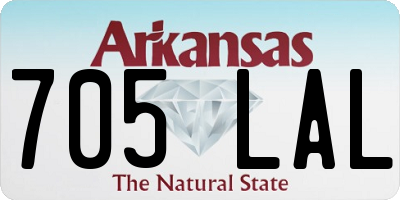 AR license plate 705LAL